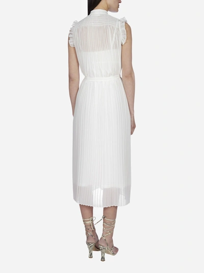 Shop Zimmermann Shirred Pleated Swing Midi Dress