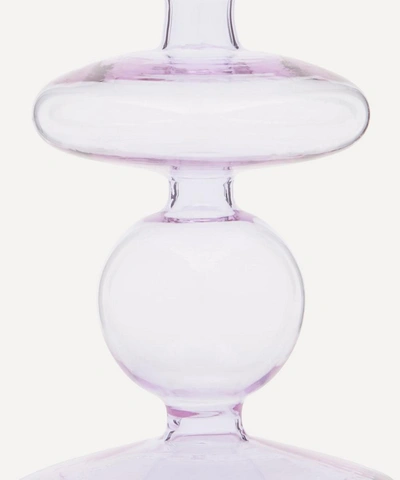 Shop Aeyre Home Gordo Glass Candlestick Holder In Lilac