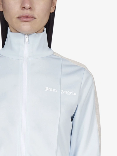 Shop Palm Angels Logo And Zip Track Jacket