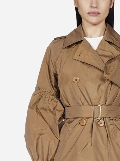 Shop Max Mara Sabrina Silk-blend Taffeta Trench Coat