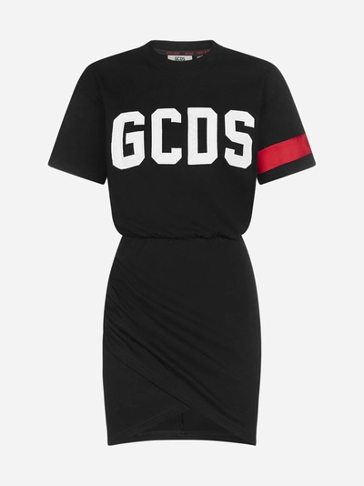 Shop Gcds Logo Cotton Dress