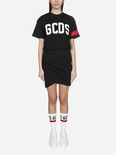 Shop Gcds Logo Cotton Dress