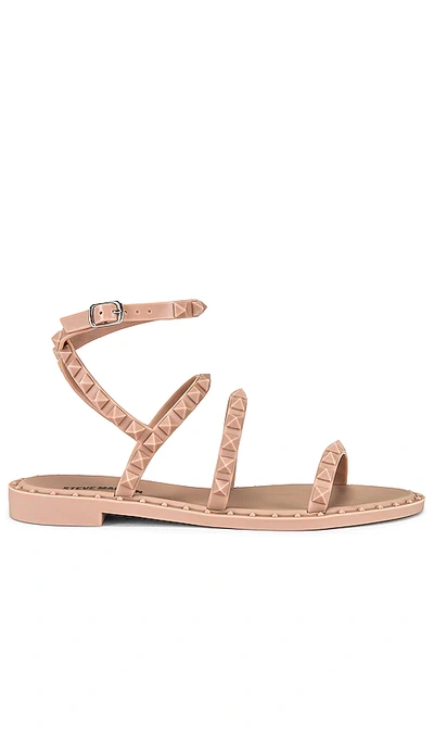 Steve Madden Women s Travel j Studded Flat Jelly Sandals In Blush