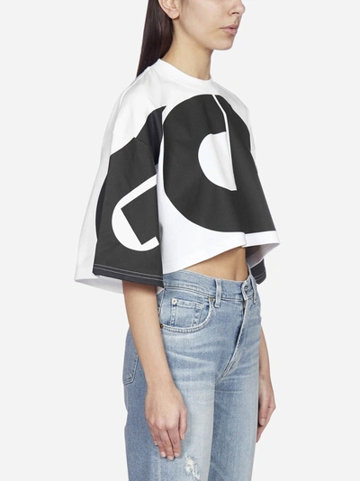 Shop Gcds Macro Logo Cotton Cropped T-shirt