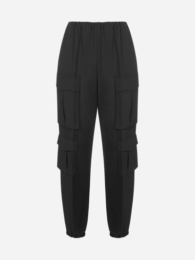 Shop Prada Virgin Wool Cargo Pants