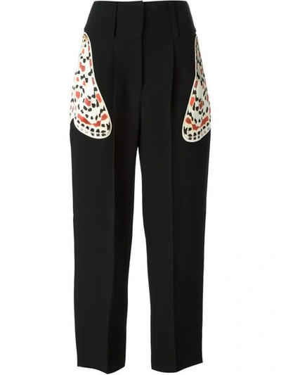 Shop Givenchy Moth Wing Applique Trousers