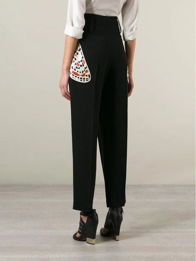 Shop Givenchy Moth Wing Applique Trousers