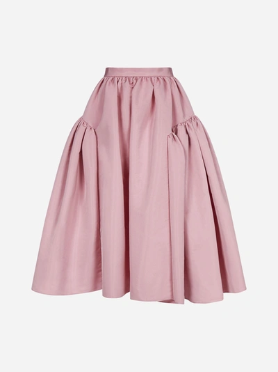 Shop Alexander Mcqueen Polyfaille Midi Skirt