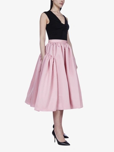 Shop Alexander Mcqueen Polyfaille Midi Skirt