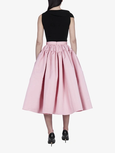 Shop Alexander Mcqueen Polyfaille Midi Skirt