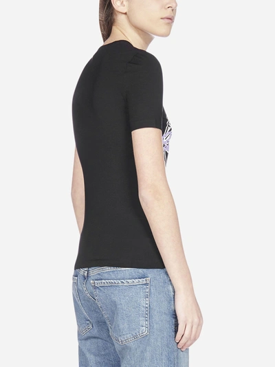 Shop Versace Medusa And Logo Viscose T-shirt In Black