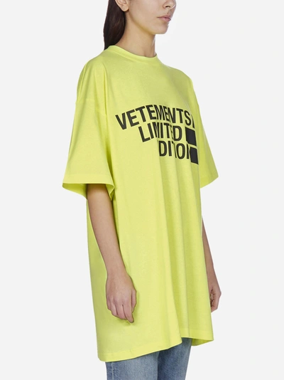 Shop Vetements Limited Edition Logo Oversized Cotton T-shirt