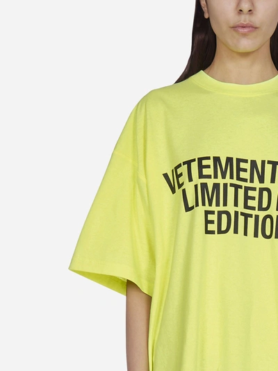 Shop Vetements Limited Edition Logo Oversized Cotton T-shirt