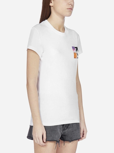 Shop Off-white Gradient Logo Cotton T-shirt