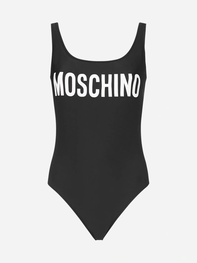 Shop Moschino Logo Swimsuit