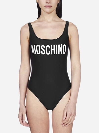 Shop Moschino Logo Swimsuit