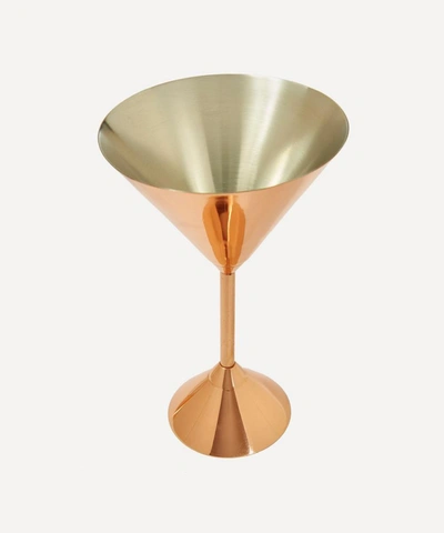 Shop Tom Dixon Plum Martini Glass Set In Gold-toned
