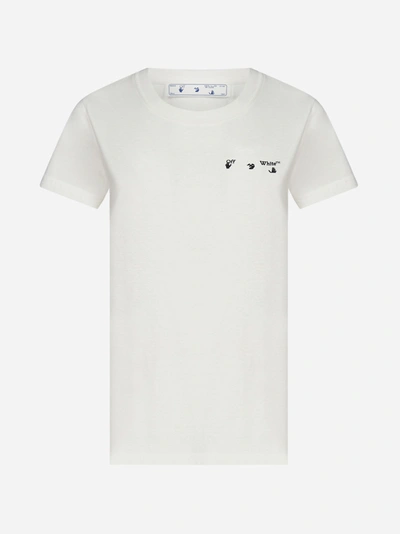 Shop Off-white Arrows Liquid Melt Cotton T-shirt