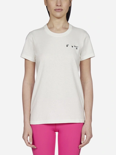 Shop Off-white Arrows Liquid Melt Cotton T-shirt