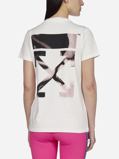 Shop Off-white Arrows Liquid Melt Cotton T-shirt