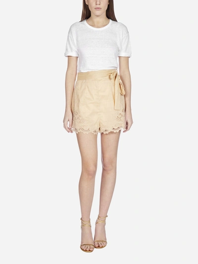 Shop Zimmermann Brighton Lace Cotton Shorts