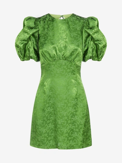 Shop Andamane Gloria Floral Jacquard Satin Mini Dress