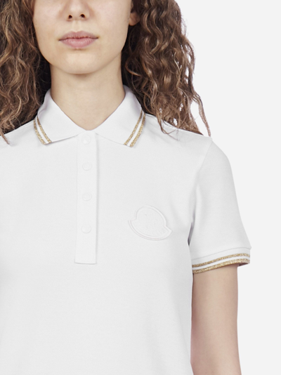 Shop Moncler Logo-patch Cotton Polo Shirt