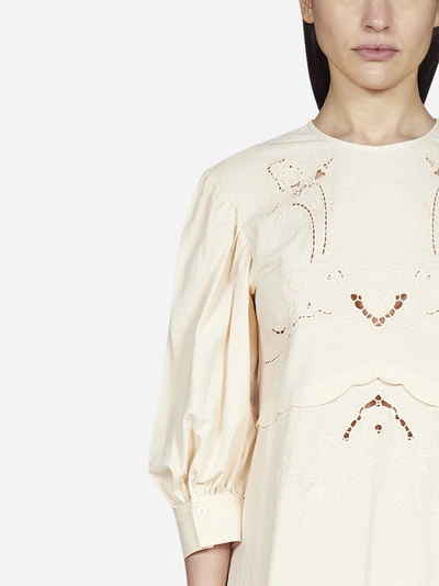 Shop See By Chloé Broderie Anglaise Cotton Mini Dress