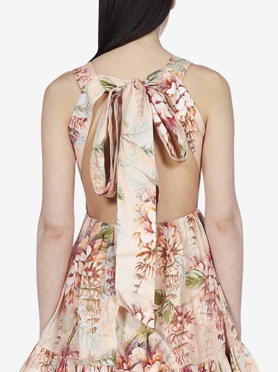 Shop Zimmermann Candescent Floral Print Linen Dress