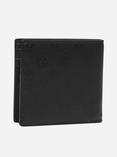 Shop Alexander Mcqueen Skull Print Leather Bifold Wallet