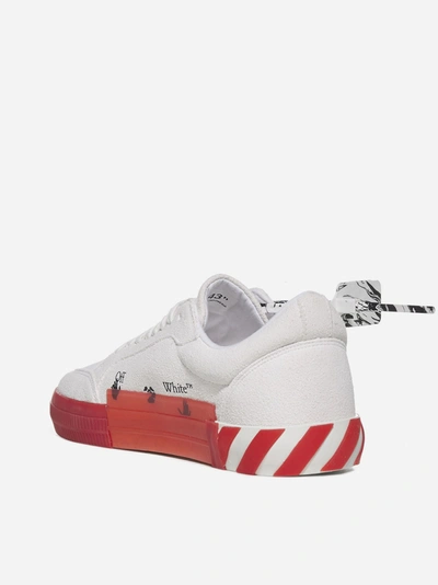 Shop Off-white Low Vulcanized Suede Sneakers