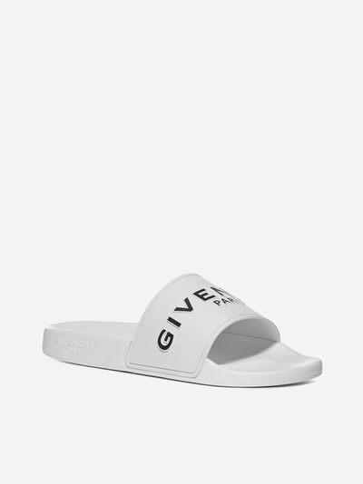 Givenchy Contrast Logo Slides In White