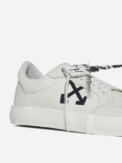 Shop Off-white Low Vulcanized Animalier-effect Leather Sneakers