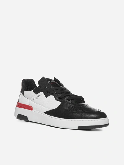 Shop Givenchy Wing Leather Low-top Sneakers