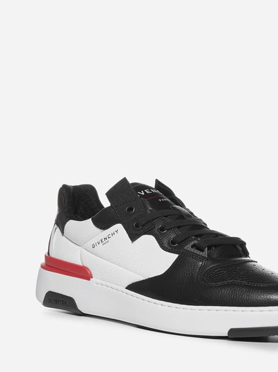 Shop Givenchy Wing Leather Low-top Sneakers