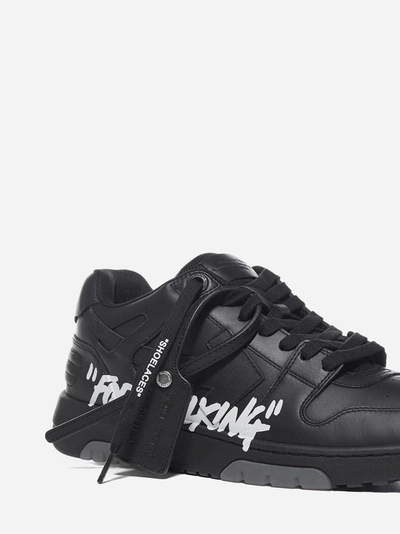 Shop Off-white Out Of Office “ooo” Leather Sneakers In Black