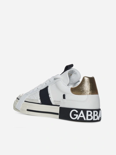 Shop Dolce & Gabbana Custom 2.zero Leather Sneakers