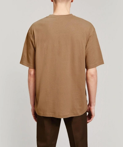 Shop Acne Studios Embroidered T-shirt In Light Brown