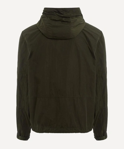 Shop Moncler Scie Garment-dyed Nylon Rain Jacket In Green