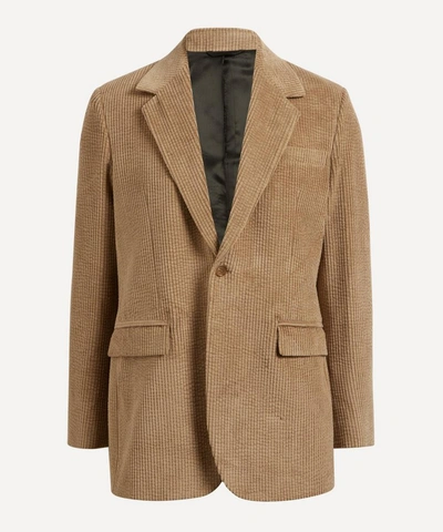 Shop Acne Studios Corduroy Suit Jacket In Camel Brown