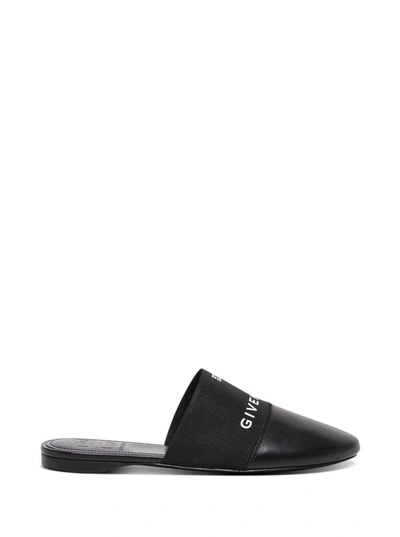 Shop Givenchy 4g Flat Mules In Black Leather