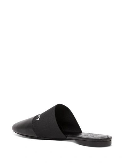 Shop Givenchy 4g Flat Mules In Black Leather