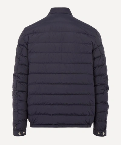 Shop Moncler Yeres Padded Tricolor Jacket In Navy