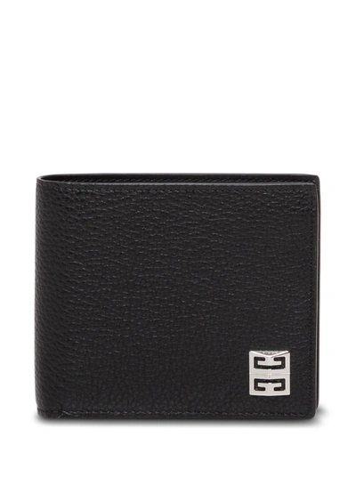 Shop Givenchy Black Hammered Leather Wallet