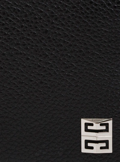 Shop Givenchy Black Hammered Leather Wallet
