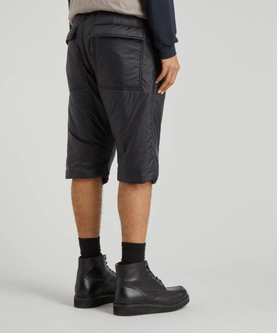 Shop Moncler Padded Drawstring Shorts In Black