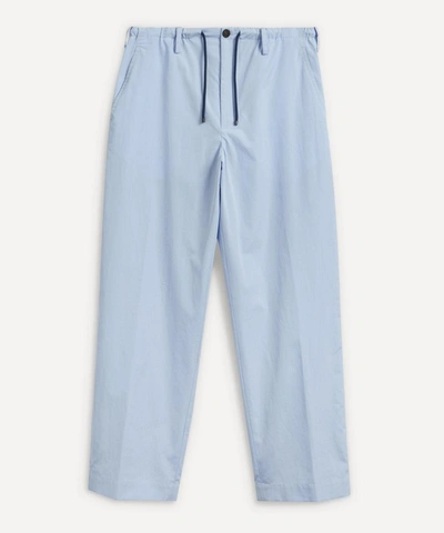 Shop Dries Van Noten Penny Loose-fit Trousers In Light Blue