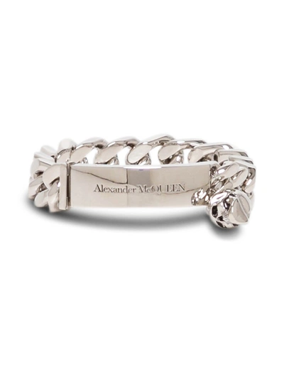 Shop Alexander Mcqueen Identity Chain Bracelet In Metallic