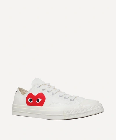 Shop Converse Comme Des Garcons Play X  Chuck Taylor Canvas Sneakers Lo In Mid Beige