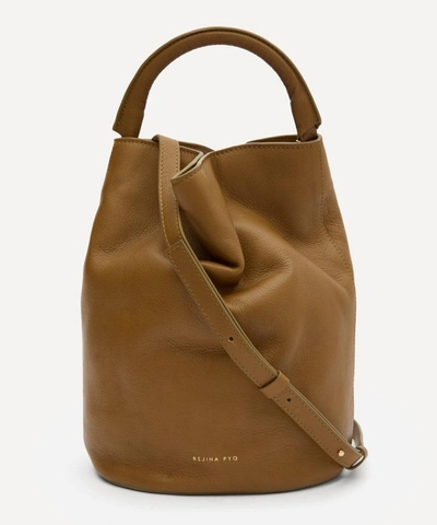 Shop Rejina Pyo Joni Leather Bucket Bag In Khaki